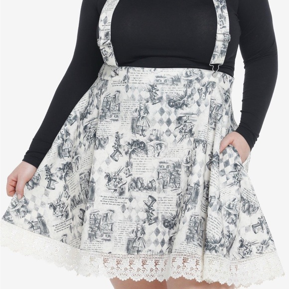 Thorn & Fable Through The Looking Glass Art Suspender Skirt - Picture 9 of 12